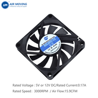Ventilateur de refroidissement DC 5/12V à faible bruit AM7010H12B 70x70x10mm, micro-ventilateur axial 70mm pour nouvelles énergies, certifié CE RoHS