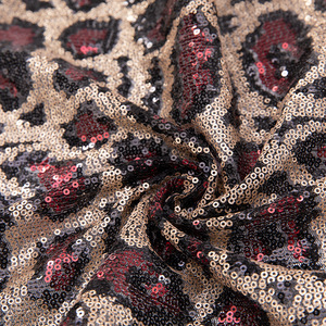 Vestido formal de poliéster 100% con estampado de leopardo, tela de lentejuelas de 3mm, a rayas de cebra, brillante, <span class=keywords><strong>para</strong></span> fiesta, venta al por mayor, precio barato - Product Image 6