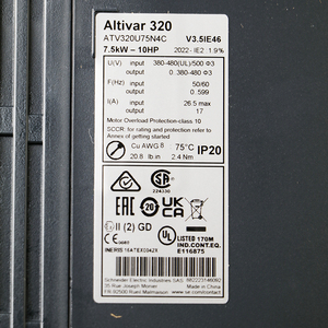 Unidad de Velocidad Variable Nueva ATV320U75N4C ALTIVAR VFD, Variador de Frecuencia ATV320U75N4C ATV320U75N4C, Variador de Velocidad ALTIVAR VF - Product Image 5