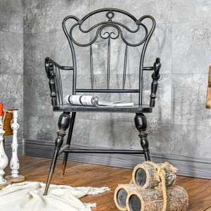 Home Living Room bar Furniture White or Black Detachable Leg <b>Rustic</b> Accent Metal Coffee <b>Dining</b> <b>Chair</b> - Product Image 4