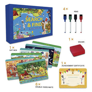 <span class=keywords><strong>Libro</strong></span> delle Attività OEM Durevole e Riutilizzabile per Bambini, <span class=keywords><strong>Libro</strong></span> di Apprendimento Precoce con Pennarelli Cancellabili - Product Image 1