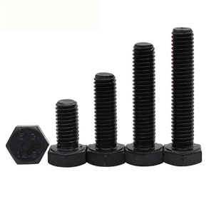DIN931 DIN933 Carbon Steel Hex Bolt and Nut Zinc Plated Black Hot <b>Dip</b> Galvanized Fastener - Product Image 1