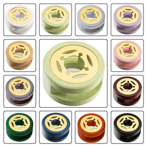Ensemble de sceaux de <span class=keywords><strong>cire</strong></span> <span class=keywords><strong>rouge</strong></span> antique en bois massif couleur macaron, accessoires cuillère, outils, fourneau de fusion de <span class=keywords><strong>cire</strong></span> - Product Image 1