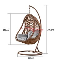 Ensemble trois pièces minimaliste personnalisable en acier inoxydable pour extérieur : table, chaise et balançoire suspendue de type nid d'oiseau pour jardin et cour