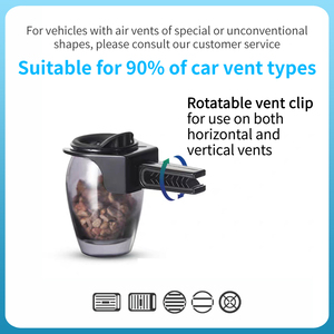 Diffuseur de parfum en verre à clip de ventilation en zéolite naturelle, parfum de <span class=keywords><strong>jasmin</strong></span>, parfum solide longue durée, désodorisant d'intérieur de voiture vide - Product Image 5