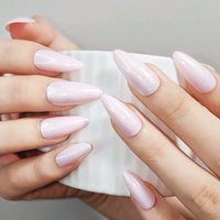 Forsense vente en gros d'ongles courts à pression en amande simple blanc conceptions personnalisées faux ongles conseils marque privée faux ongles de haute qualité