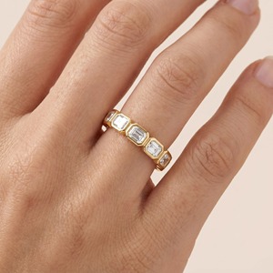 <span class=keywords><strong>Anillo</strong></span> <span class=keywords><strong>de</strong></span> Oro <span class=keywords><strong>de</strong></span> 14K para <span class=keywords><strong>Hombre</strong></span> <span class=keywords><strong>con</strong></span> Diamante Cultivado en Laboratorio <span class=keywords><strong>con</strong></span> Corte <span class=keywords><strong>Esmeralda</strong></span>, Certificado IGI, Diseño Clásico - Product Image 4