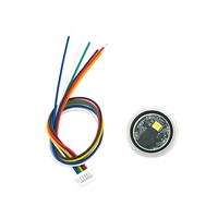 Módulo de Código de Barras Redondo Pequeño GM861S-LED, Lector de Códigos QR con USB UART de 3.3V CC para Arduino, Linux y Windows