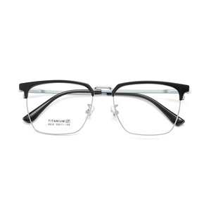 Monture de lunettes rectangulaire pour homme Danyang, branches en titane bêta, plaquettes de nez antidérapantes en silicone souple, verres acryliques pleine monture - Product Image 2