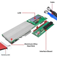 Batterie lithium LiFePO4 ion NMC 48V avec BMS PCB 100A pour maison intelligente, ESS, avec CANbus, RS485, BT, buzzer et affichage (4 NTC 13s 14s 15s 16s)