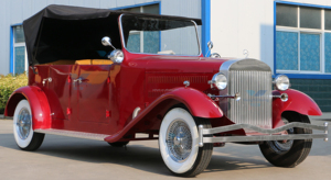 Auto Decappottabile Bianca per Turismo, Roadster Classica Vintage Retrò per il Tempo Libero - Product Image 2