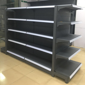 Kệ siêu thị một và hai mặt màu đen trắng gỗ - Giải pháp lưu trữ bền và phong cách - Product Image 3