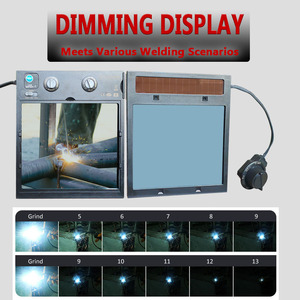 Casco per Saldatura ad Oscuramento Automatico Protezione <span class=keywords><strong>Viso</strong></span> per Saldatore Ampia Visuale 103x90mm con Finestre Laterali per Sicurezza e Comfort Alimentazione <span class=keywords><strong>Solare</strong></span> CE - Product Image 3