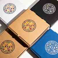 Boîtes à pizza rigides en carton ondulé haute résistance, biodégradables, pour emporter, design personnalisé avec impression offset et gaufrage