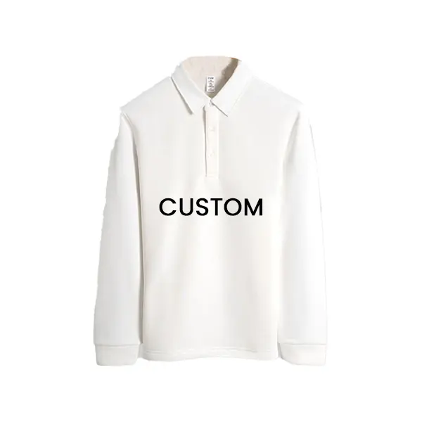 OEM Men's Long Sleeve Polo Shirt Uniform Fashion with Collar Rib Cotton Microfiber Customizable Colors & Logo