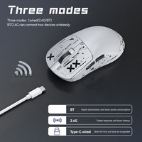 X9 Mouse Game nirkabel dengan tiga Mode, Mouse Game pengisian daya ringan untuk Laptop dan PC