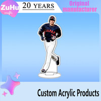 Figurine d'anime japonaise imprimée UV CMYK découpée CNC, présentoir en acrylique transparent, restauration couleur HD, personnalisable