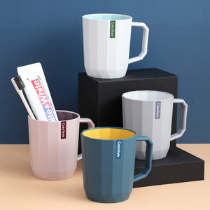 BPA Free plastica lavabile tazza per caffè latte Gargle porta spazzolino da bagno forniture essenziali per la tua Routine quotidiana - Product Image 3