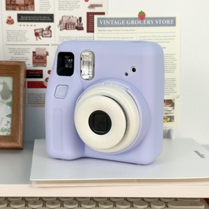 Étui de protection en silicone de couleur unie pour Instax MiniSE, étui souple résistant à l'usure, sac rigide, étui adapté pour <span class=keywords><strong>appareil</strong></span> <span class=keywords><strong>photo</strong></span> <span class=keywords><strong>instantané</strong></span> - Product Image 6