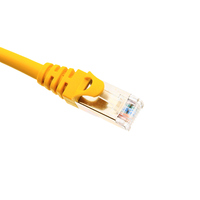 Câble réseau blindé FTP RJ45 8P8C 4 paires 26AWG en cuivre nu torsadé, gaine PVC jaune personnalisée