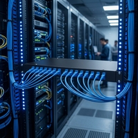 XINHAOZE 1U 19 pouces 12 ports LC Duplex Panneau de brassage fibre optique à montage en rack, boîtier métallique pour câblage LAN filaire et réseau centralisé ISP