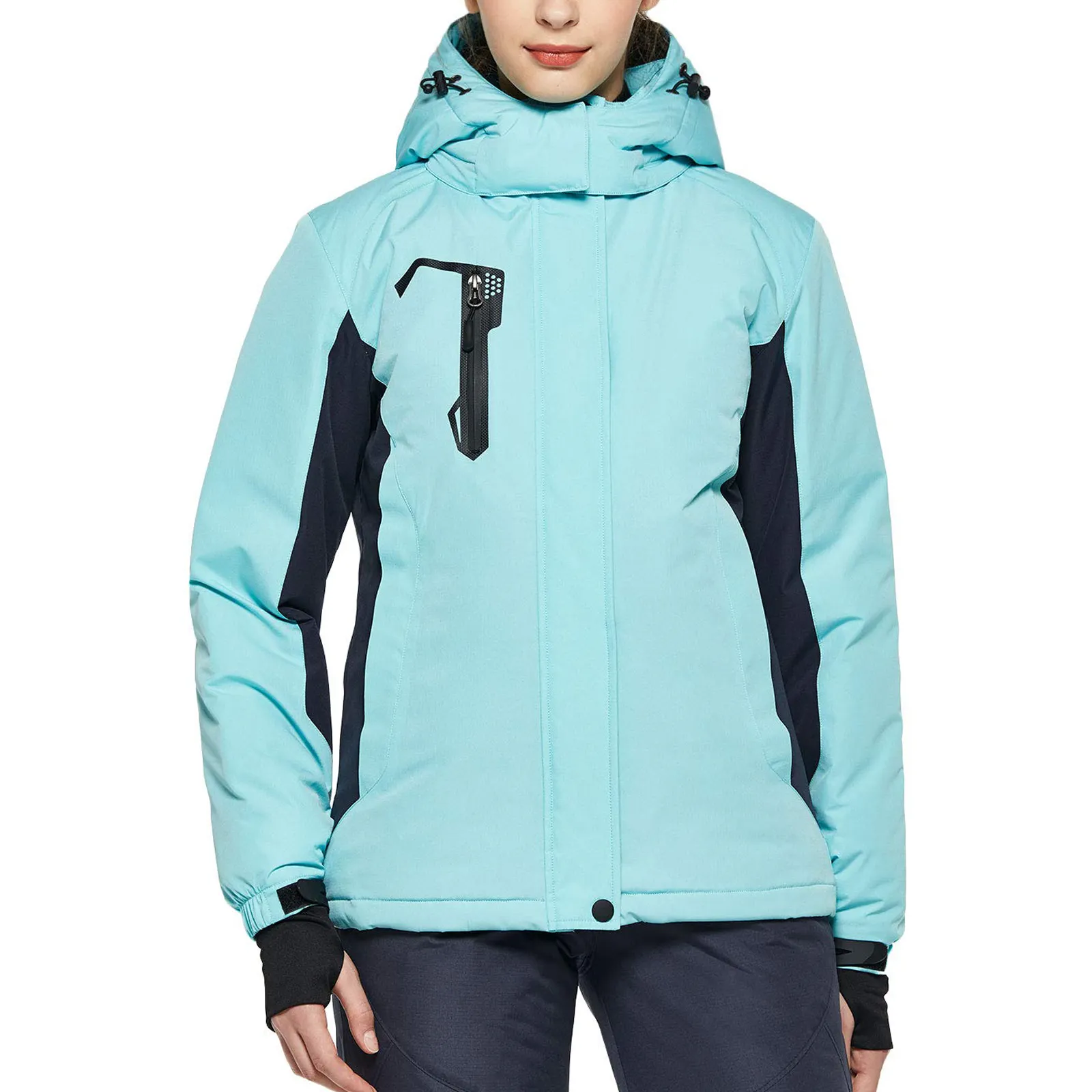 Custom TOP sale Women's Fawn Insulated Snowboard Ski Winter Hooded Jacket OEM Customized Wind proof
