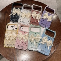 Étuis de téléphone BAILI Factory pour femmes, cadre de luxe avec lentille en diamant, motif chat mignon coloré, nœud papillon, pois, pour iPhone 16 17Pro