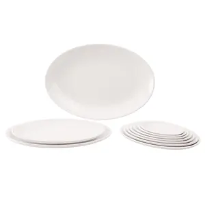 Melamine Oval Dinner Plates Oval White Wholesale Melamine Plates 7 to 20 inch Plastic Oval Plate