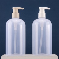 T0906-G SHUNXU vente en gros bouteille en plastique paquet cosmétique Transparent givré 300/500ml shampooing bouteille de pulvérisation de cheveux