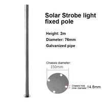 Lampe de signalisation à LED rouge réfléchissante à charge solaire, étanche, sans fil, clignotante, pour chantier et risques routiers