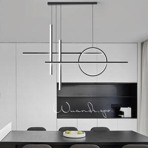 现代高亮度可调光线性照明发光二极管灯天花板手提灯创意吊灯 - Product Image 2