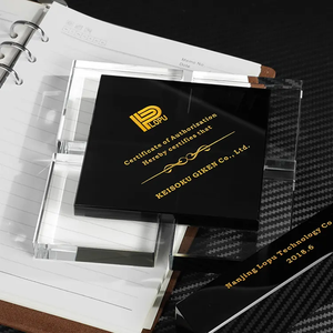Trofeo de cristal negro cuadrado <span class=keywords><strong>simple</strong></span> al por mayor, premios con logotipo personalizado tallado con impresión UV - Product Image 6