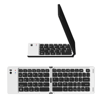 Keyboard Lipat Nirkabel untuk Tablet Laptop Mini Ponsel Telepon Portabel Keyboard Kecil Lipat Keyboard BT