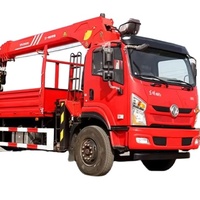 Camion grue monté Dongfeng 4x2, grue télescopique de 8 tonnes pour levage de charges