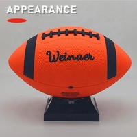 Balle en caoutchouc imprimée de taille 3 de football américain lumineuse à LED dans le noir avec logo personnalisé