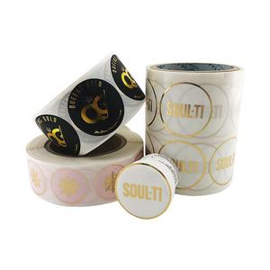Waterproof Gold Foil Sticker for Candle Jars Custom Transparent Logo <b>Label</b> - Product Image 2