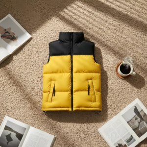 Logo Designer <strong>Men's</strong> Winter Vest <strong>Lightweight</strong> Puffer Body Warmer Hooded Patchwork <strong>Gilet</strong> Custom Down Vest <strong>for</strong> <strong>Men</strong> - Product Image 1