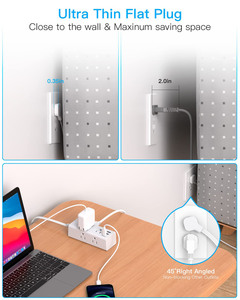 Toàn Cầu 5-Trong-1 Phổ Travel Adapter Điện Thoại Di Động/Máy Tính Bảng Sạc 4 USB Với Loại C Để USB 3.0 Adapter - Product Image 5