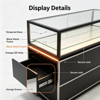 Meubles de magasin de réparation mobiles modernes sur mesure, éclairage LED, étagères murales, comptoir de présentation en verre, vitrine d'accessoires pour téléphones, service