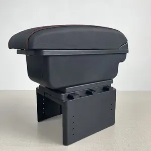 Universal Split Type Car Arm Rest Center Console Storage Box Adjustable Armrest Box With Cup Holder USB