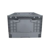 Conteneur logistique pliable en plastique robuste 600x400x280mm, bacs de rangement pliables