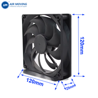AM12025H12B Kunststoff-Impeller & Rahmen 120x120x25mm DC12025 Bürstenloser Lüfter für Schweißstromversorgung / Lichtbogen-Stromquelle