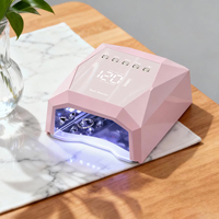 Lampu Kuku UV Pengering Gel Cat Kuku Isi Ulang 120W Tanpa Kabel Layar LCD Sensor Otomatis