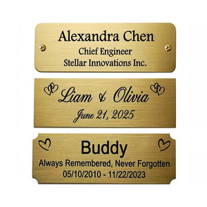 Design personalizzato Logo Stampa 2 hole In Metallo Tag Name Tag per Mobili - Product Image 1