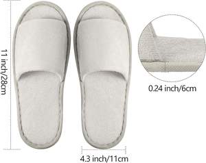 Pantuflas Desechables Antideslizantes para Hotel, Spa, Interiores, Hogar, Bodas, Viajes, Fiestas, Invitados, Hombres - Product Image 2