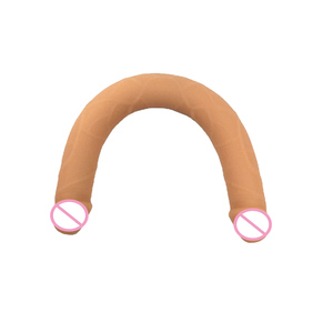 Vente en Gros de Super Long Flexible Doux Pliable <span class=keywords><strong>Double</strong></span> Dong Vagin Anal pour Femmes Lesbiennes Adultes Clitoris et Point G Jouets Sexy Gode Anal - Product Image 4