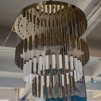 Lustre rond LED à 3 couches, décoration de Villa, hall d'hôtel moderne, luxe, grand projet personnalisé, lampe suspendue
