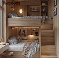 Lit superposé moderne raffiné avec un aménagement compact pour les chambres d'enfants, les auberges, les dortoirs, les camps et les maisons