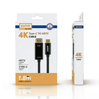 Cable USB C a HDMI Qiulink 4K Ultra HD de 1.8M 6FT QL-CH510, Adaptador Tipo C a HDTV para MacBook Pro, Air, iPad, Samsung, Laptop, Monitor