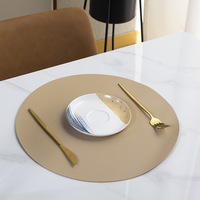 Vente à chaud Salle à manger de luxe personnalisée Soft Safe Double face antidérapant Faux cuir Sets de table classique en gros ensemble pour cuisine salle à manger